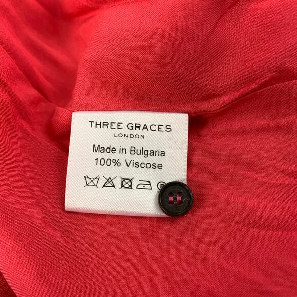 THREE GRACES Size S Pink Viscose Halter Shift Dress - Picture 4 of 6